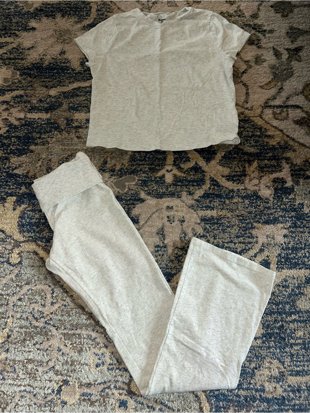No Boundaries Light Gray Foldover Leggings Set